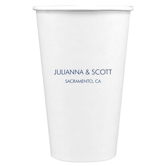 Small Text Paper Coffee Cups